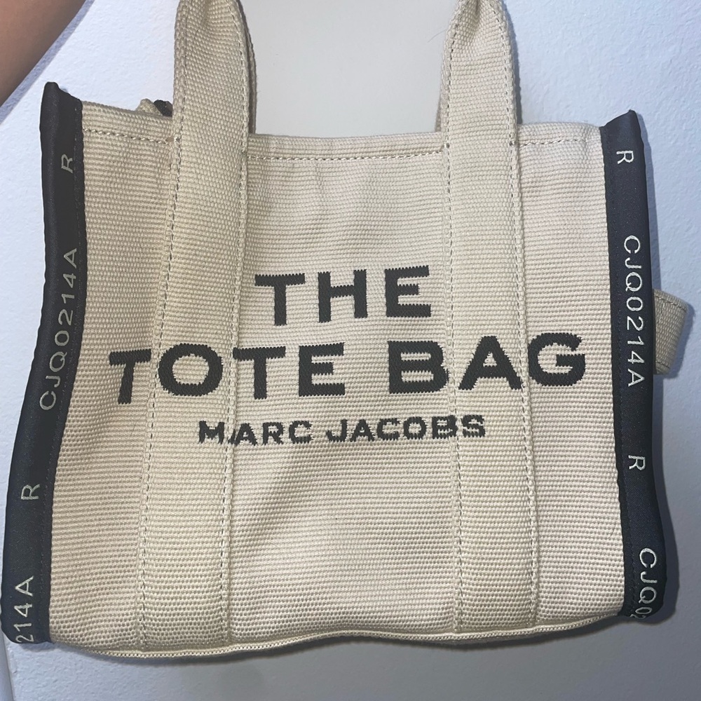 Marc Jacobs Tan and Black Tote Bag